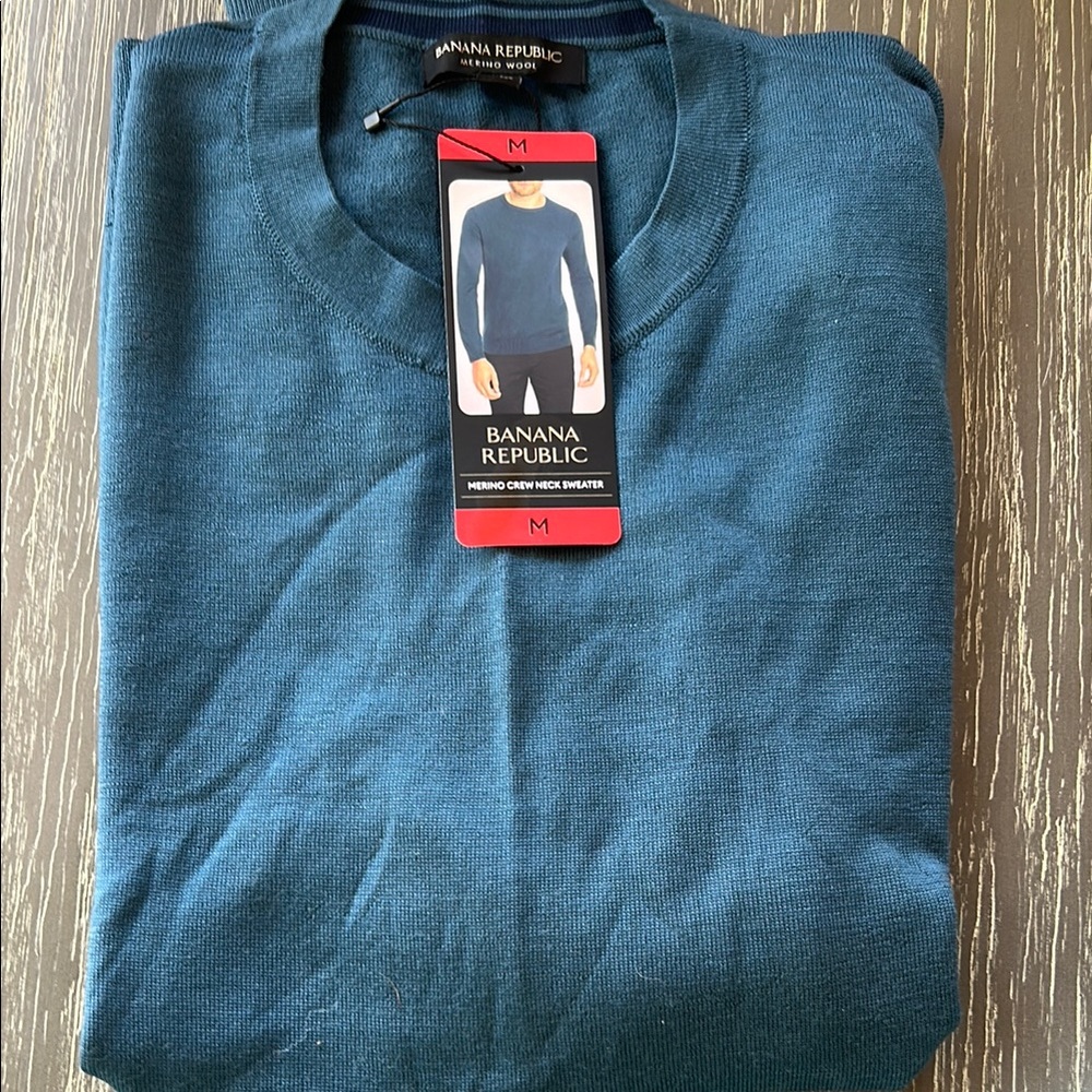 Banana Republic Blue Crewneck Sweater Soft Knit